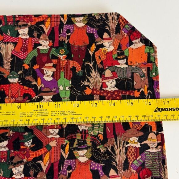 2 Vintage Handmade Scarecrow Fabric Halloween Autumn Placemats - Picture 6 of 8